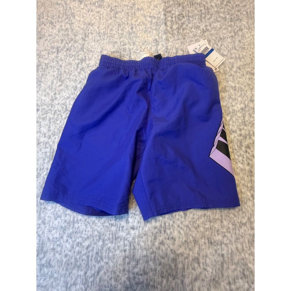 Nike Kids Swim Shorts Royal Blue Logo Graphic Athletic Casual Size M NWT